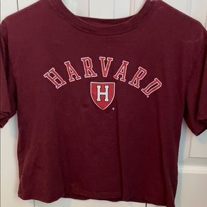 Burgundy Harvard tee